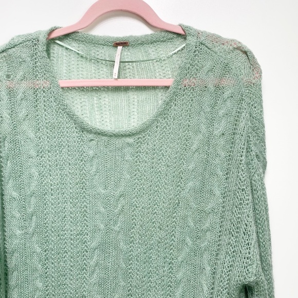 NEW Free People Angel Soft Pullover in Mint - Picture 7 of 9